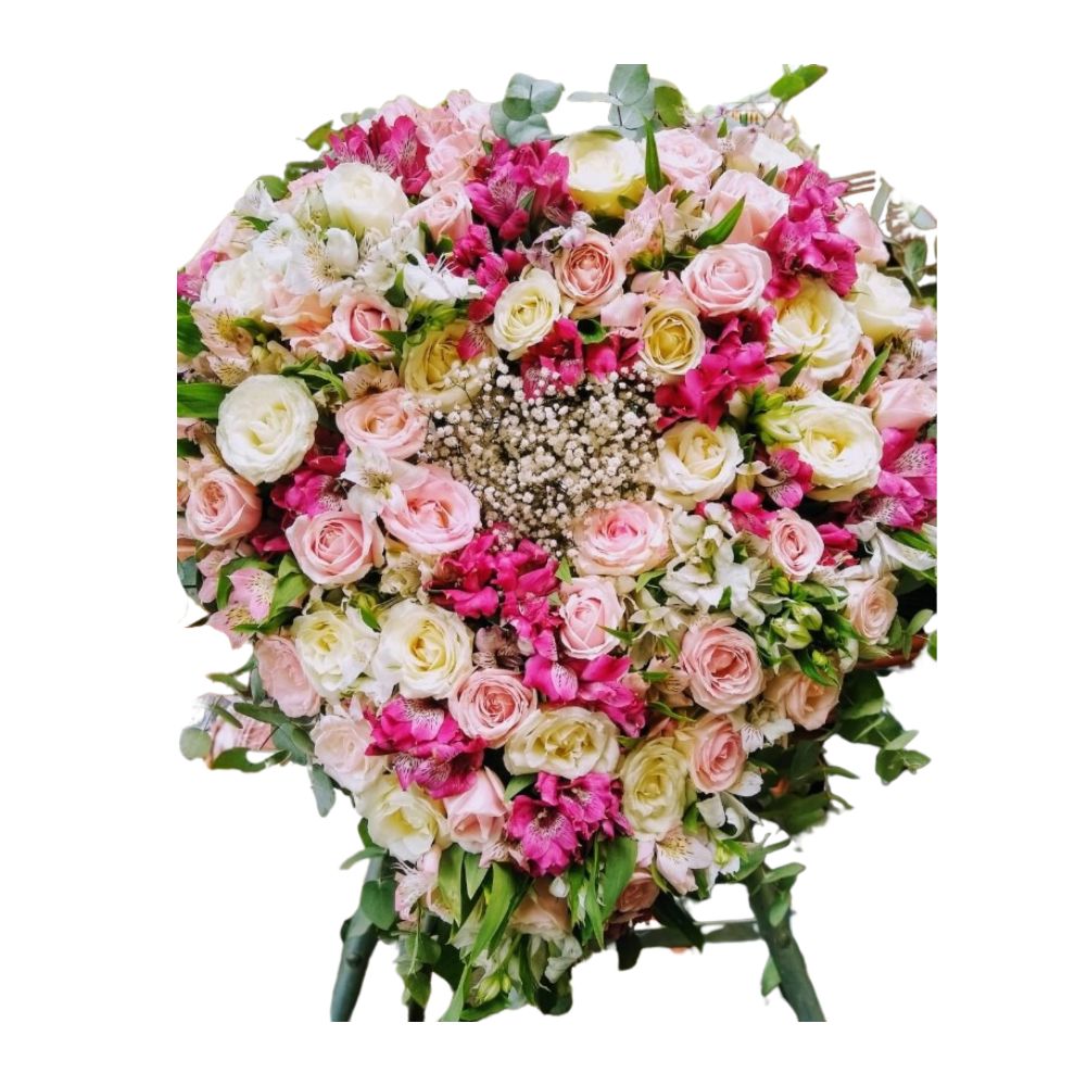 Coroa coração de rosas Coroa coração de rosas