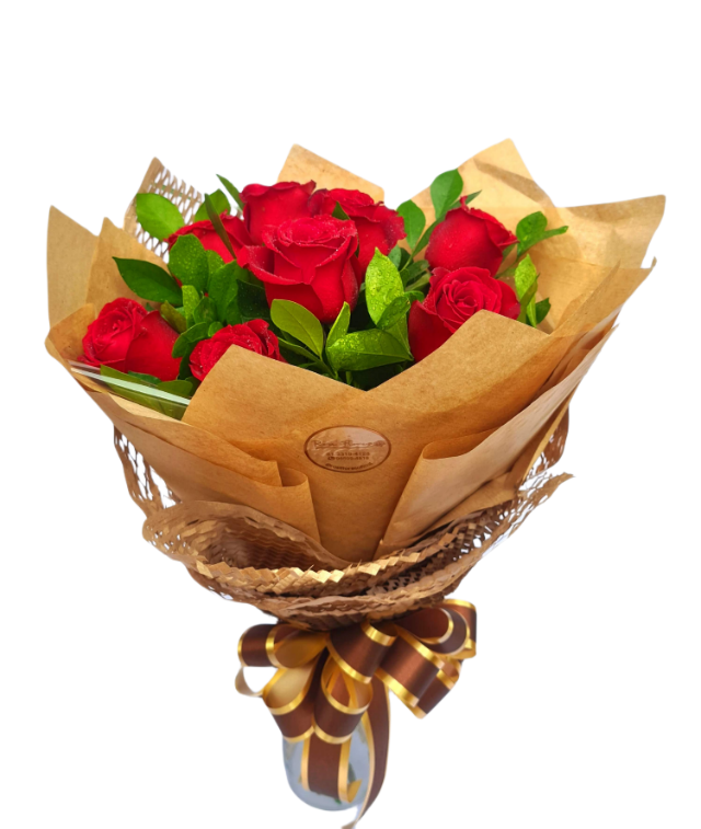 Buque rustico de rosas